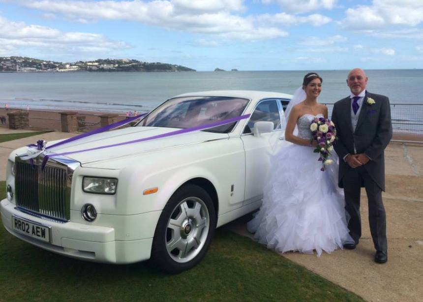 Row of white Rolls Royce Wedding Cars with Ribbons England UK Europe Stock  Photo  Alamy